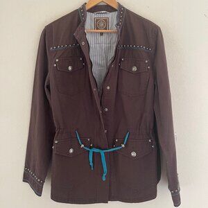 DOUBLE D RANCH 100% Cotton Jacket with Studs, Concho Buttons; NWOT! Size Medium